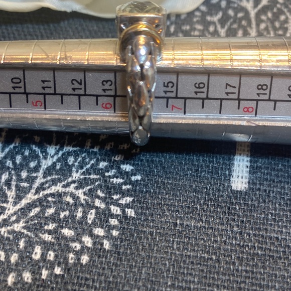 Effy Sterling Silver and 18K Ring with Light Green Gemstone😍Very Pretty! - Picture 7 of 11